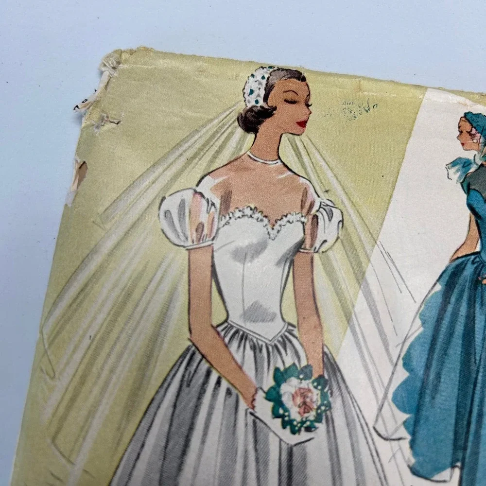 McCalls Vintage 1950's Pattern #8822 Brides Ballet Length Dress Size 12 HTF RARE